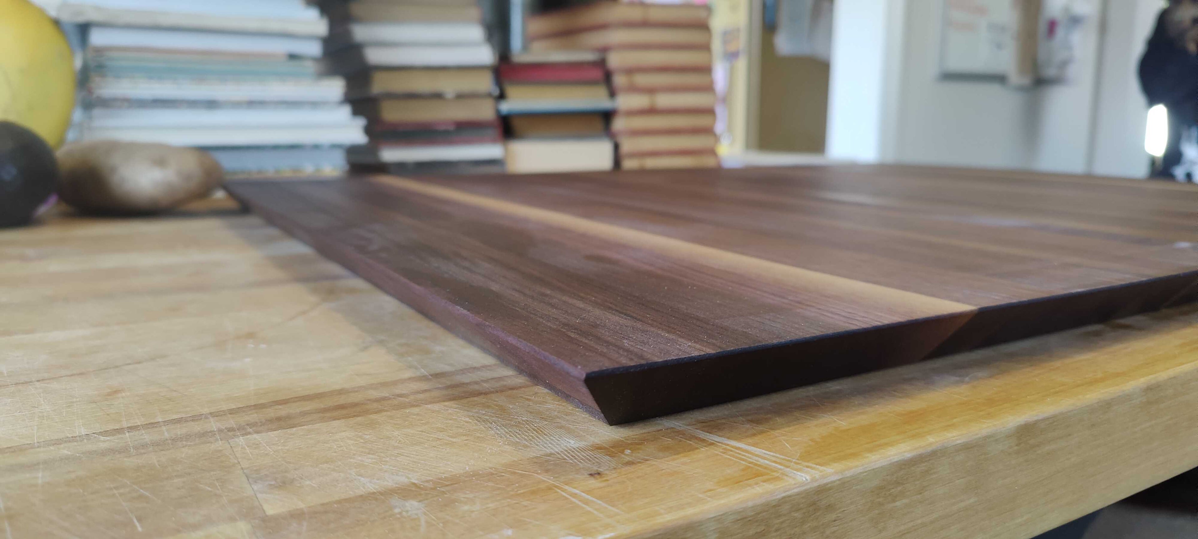 XL Black Walnut Stovetop Cover / Cutting Board