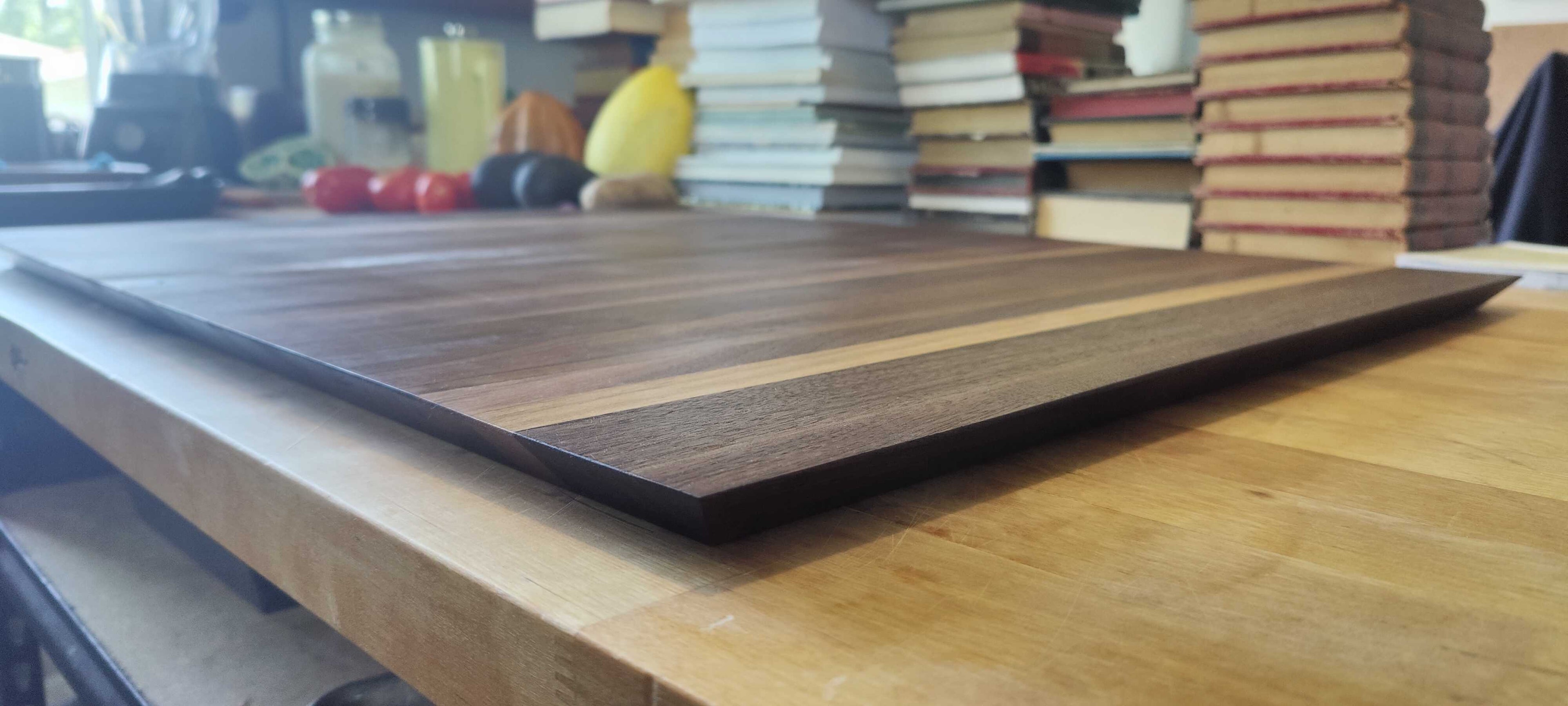 XL Black Walnut Stovetop Cover / Cutting Board