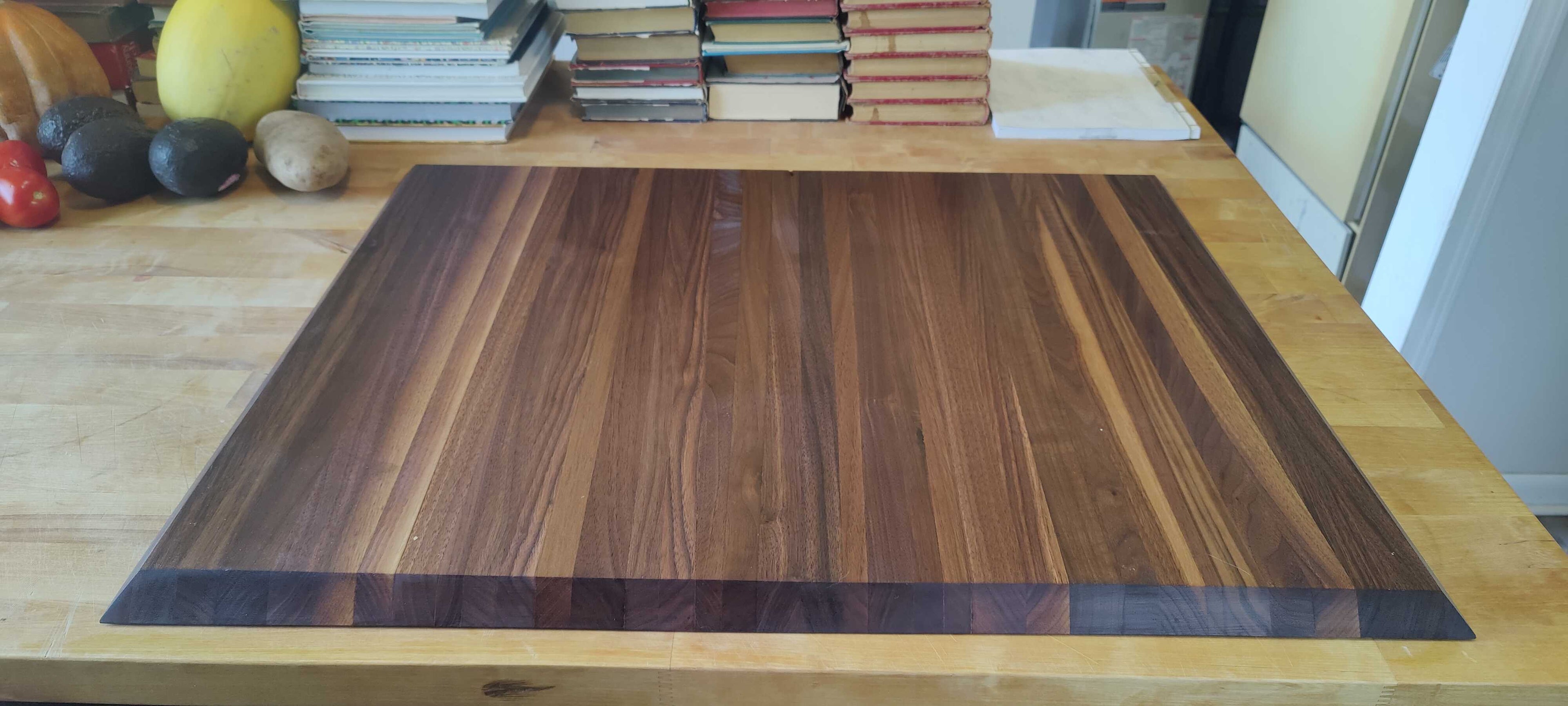 XL Black Walnut Stovetop Cover / Cutting Board