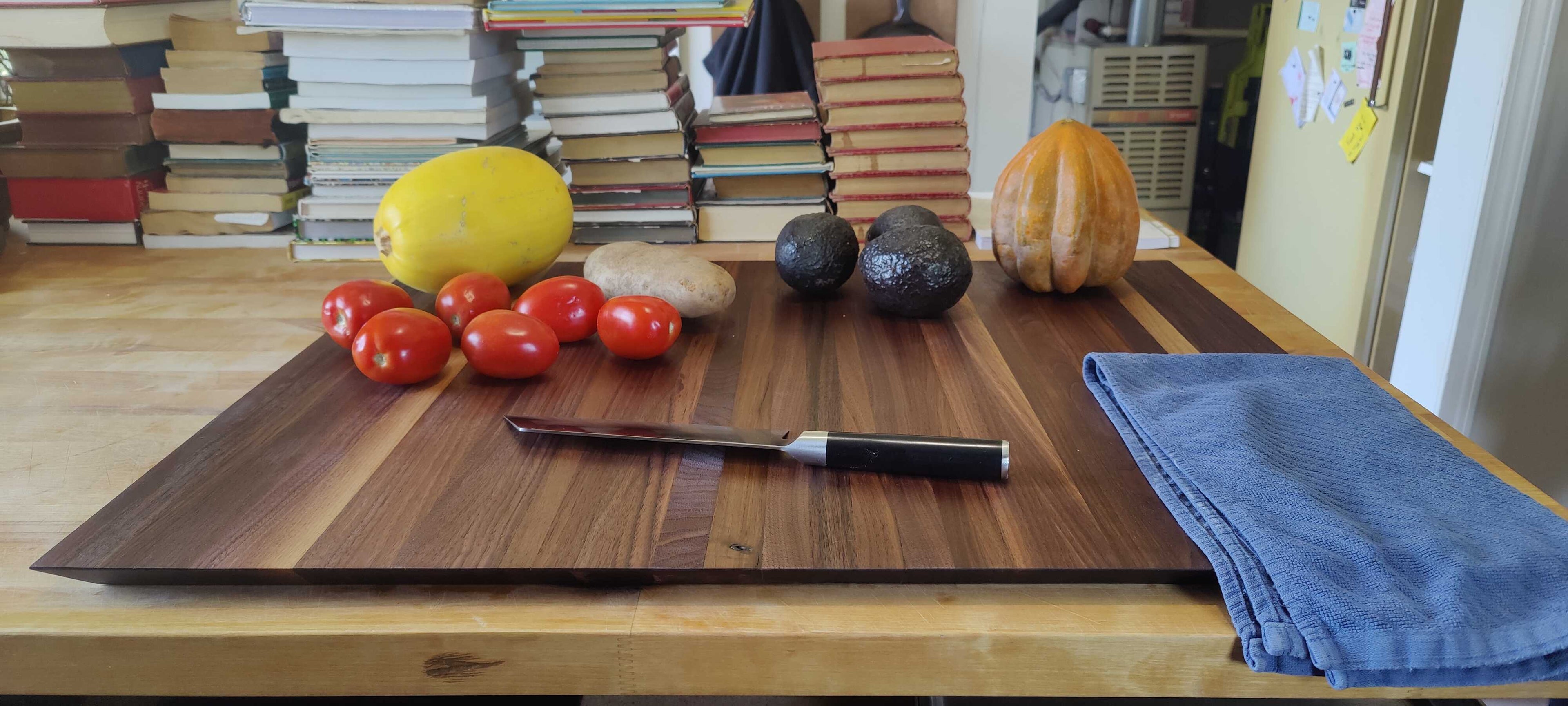 XL Black Walnut Stovetop Cover / Cutting Board