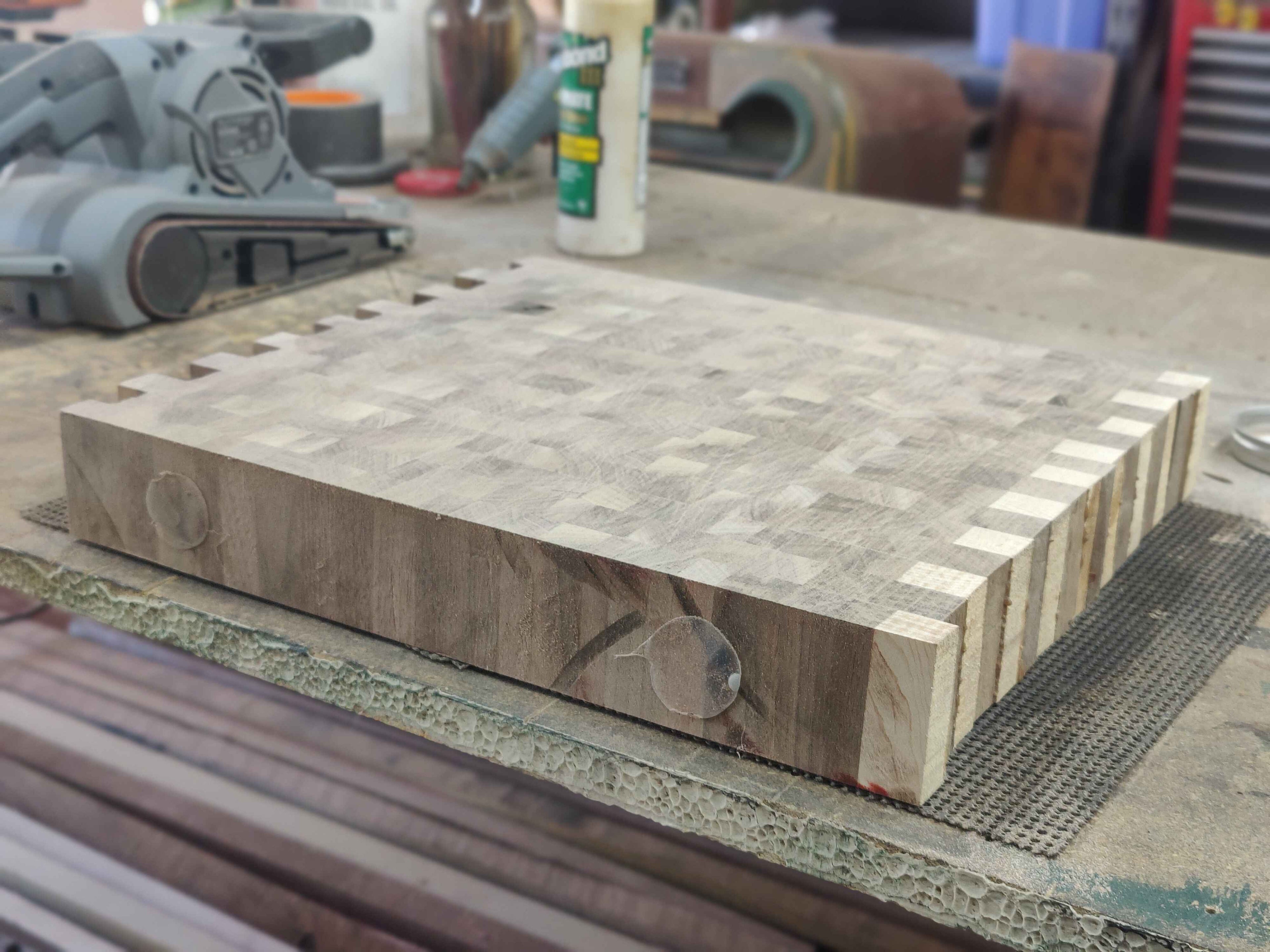 Solid Black Walnut Cutting Board | End Grain