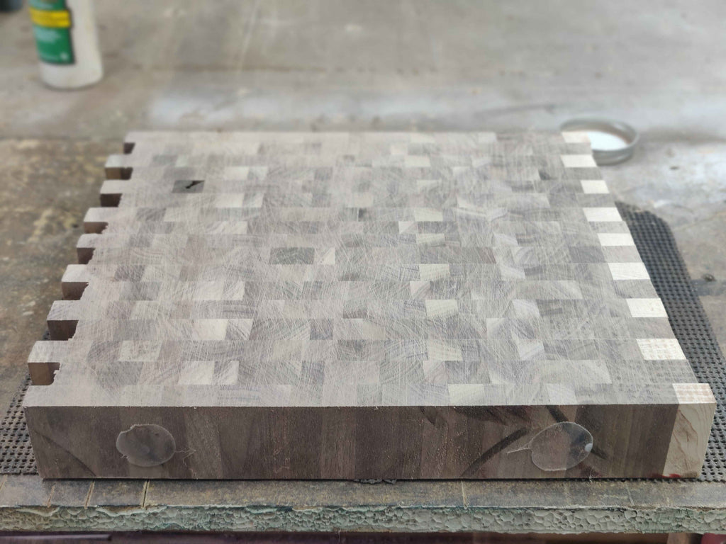 Solid Black Walnut Cutting Board | End Grain