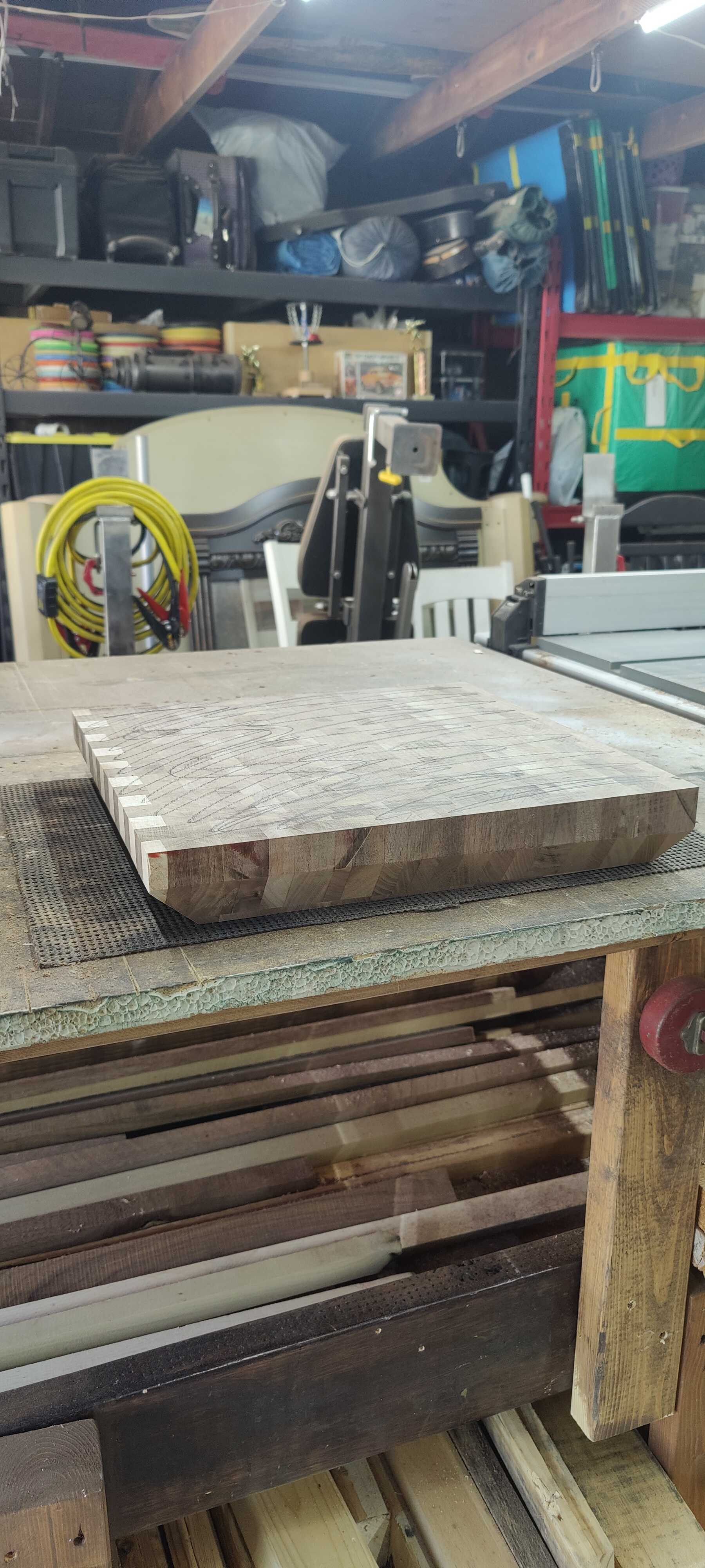 Solid Black Walnut Cutting Board | End Grain