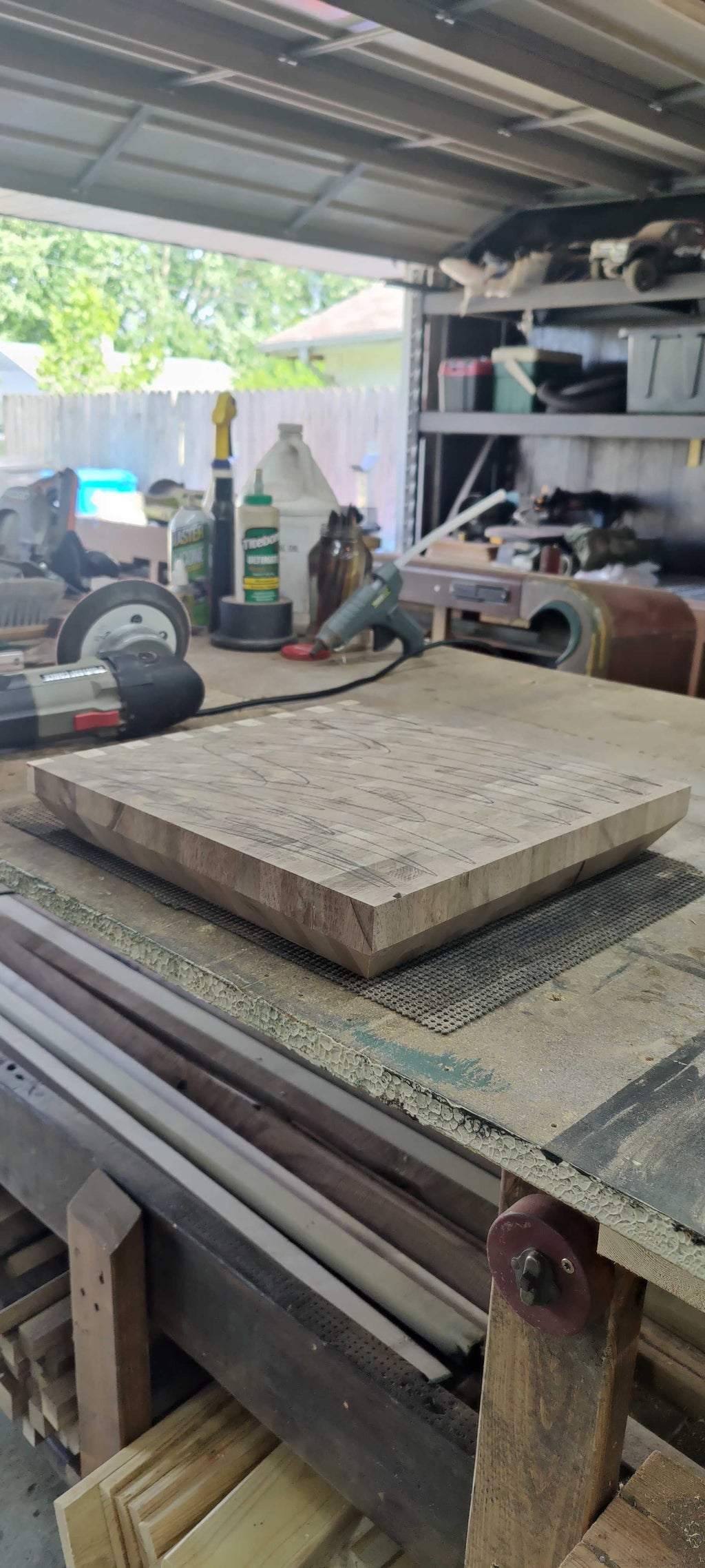 Solid Black Walnut Cutting Board | End Grain