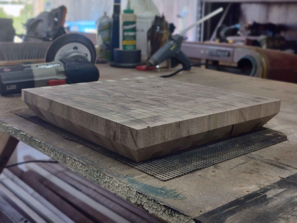 Solid Black Walnut Cutting Board | End Grain