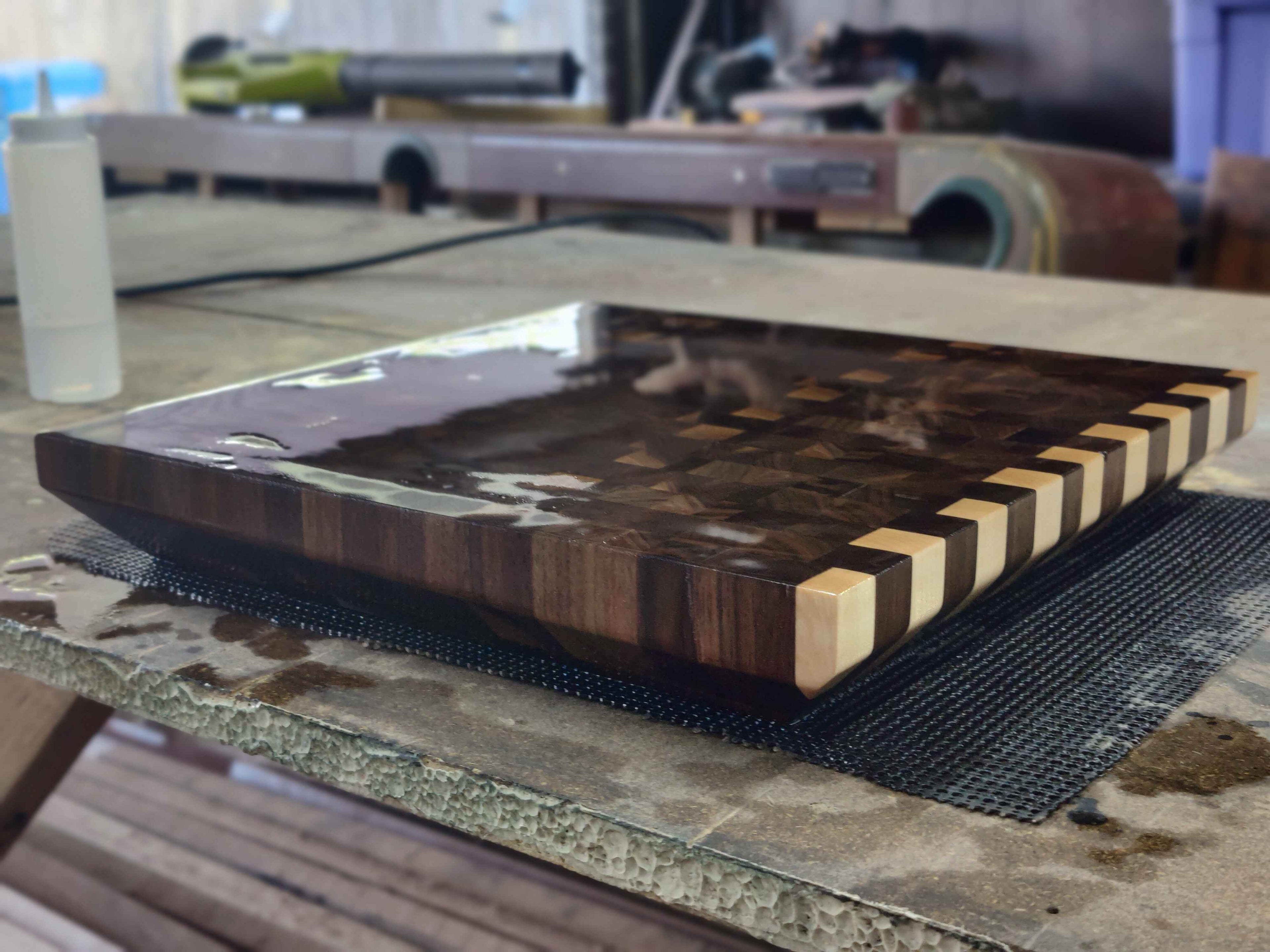 Solid Black Walnut Cutting Board | End Grain