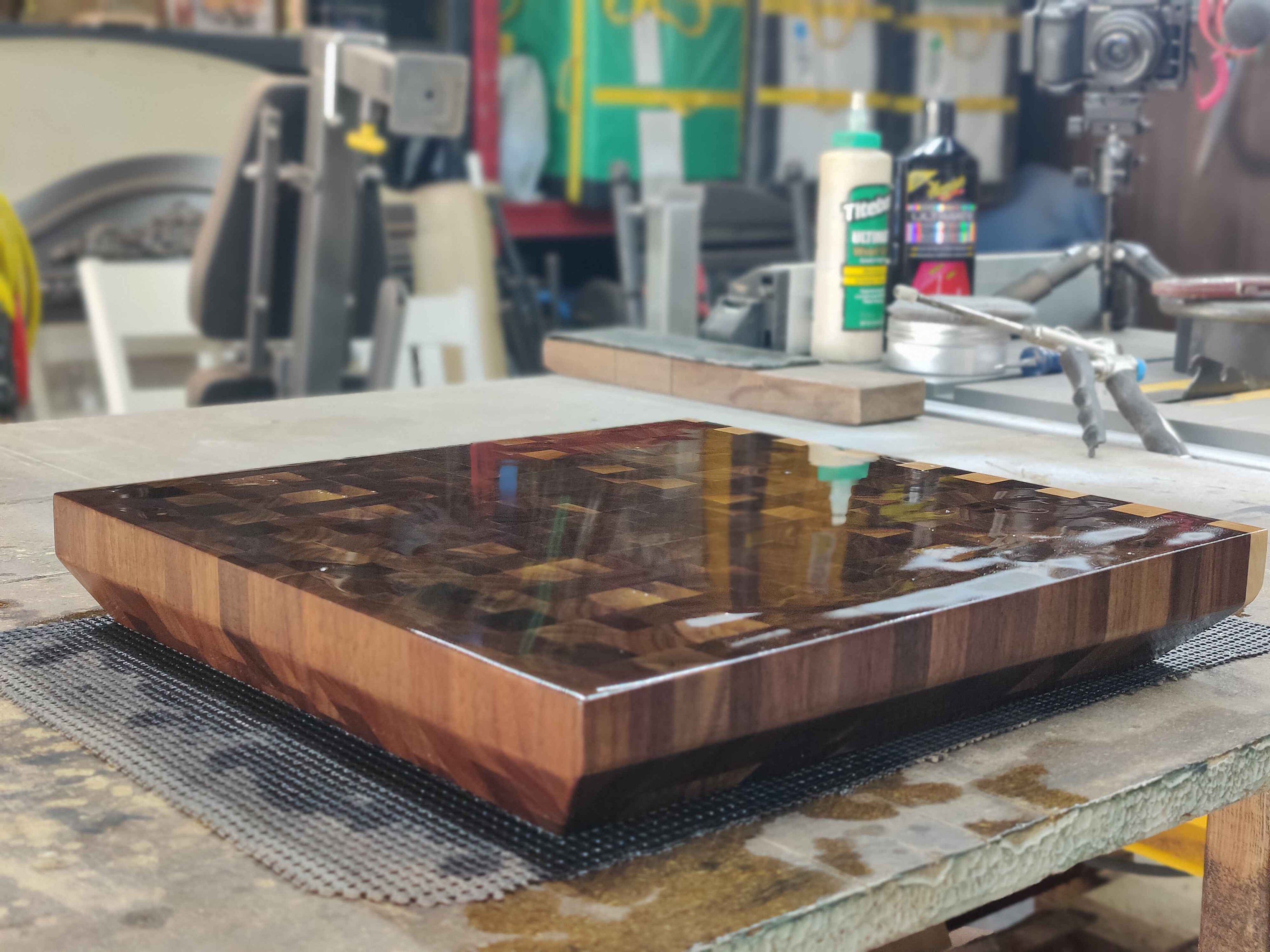 Solid Black Walnut Cutting Board | End Grain