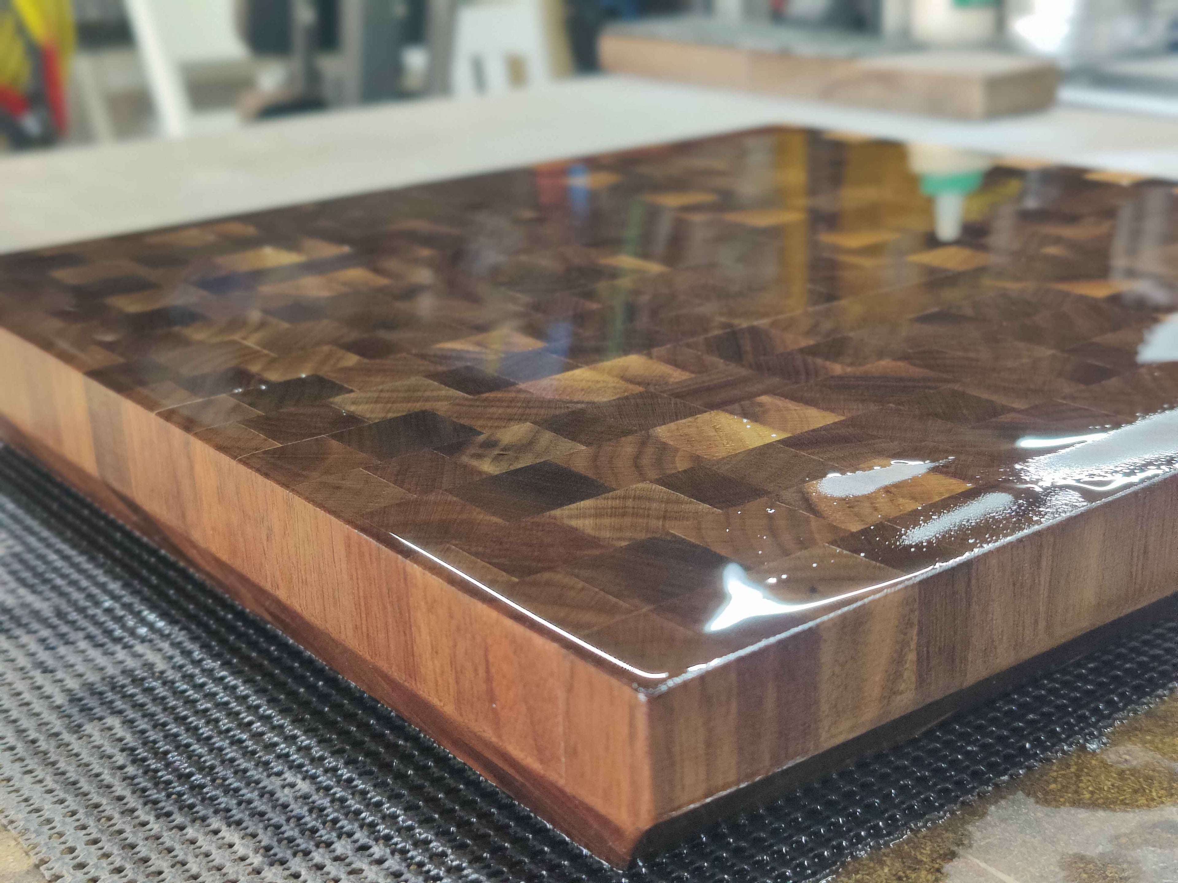 Solid Black Walnut Cutting Board | End Grain