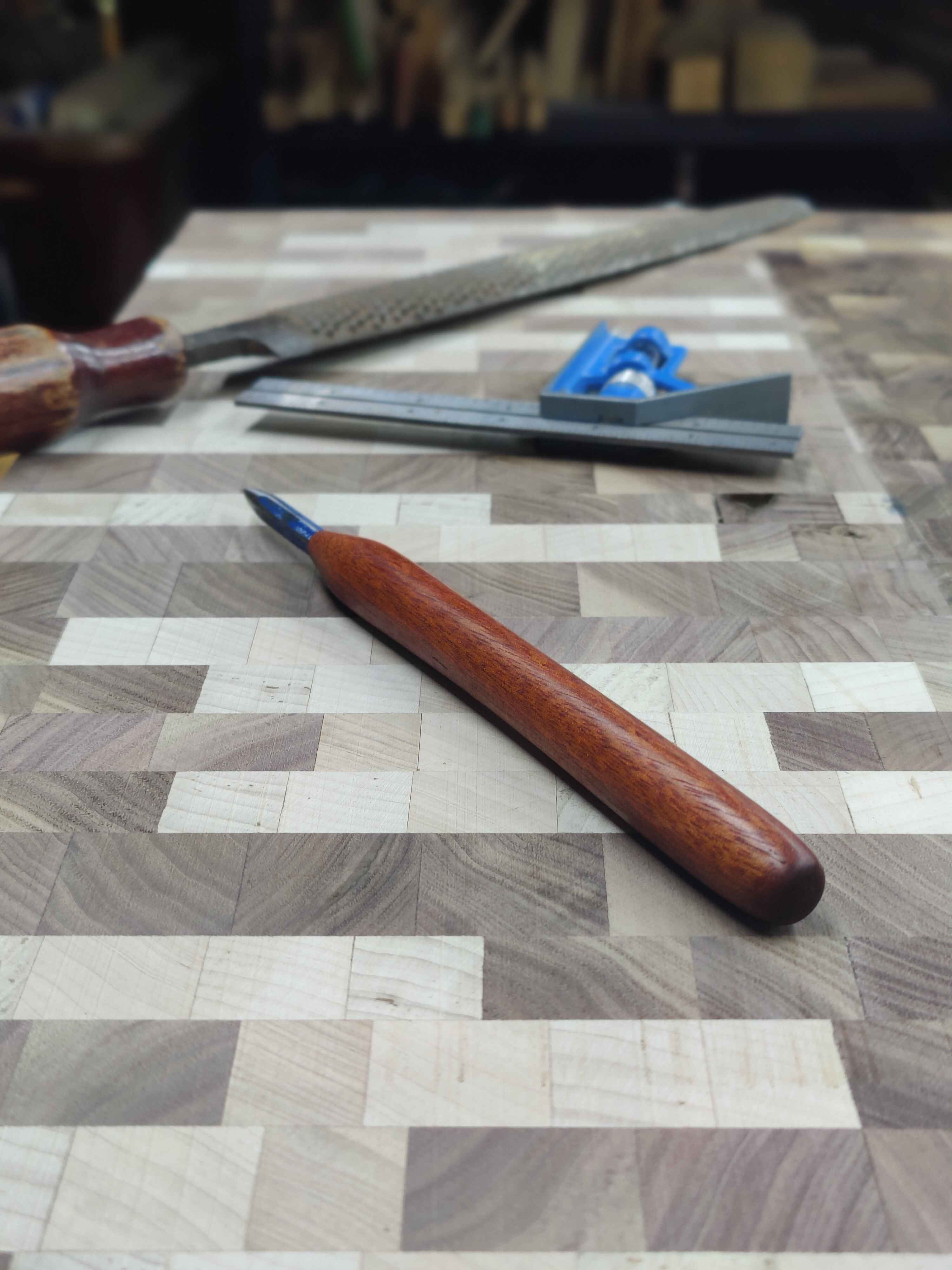 Reclaimed Marking Awl — Paduk Handle