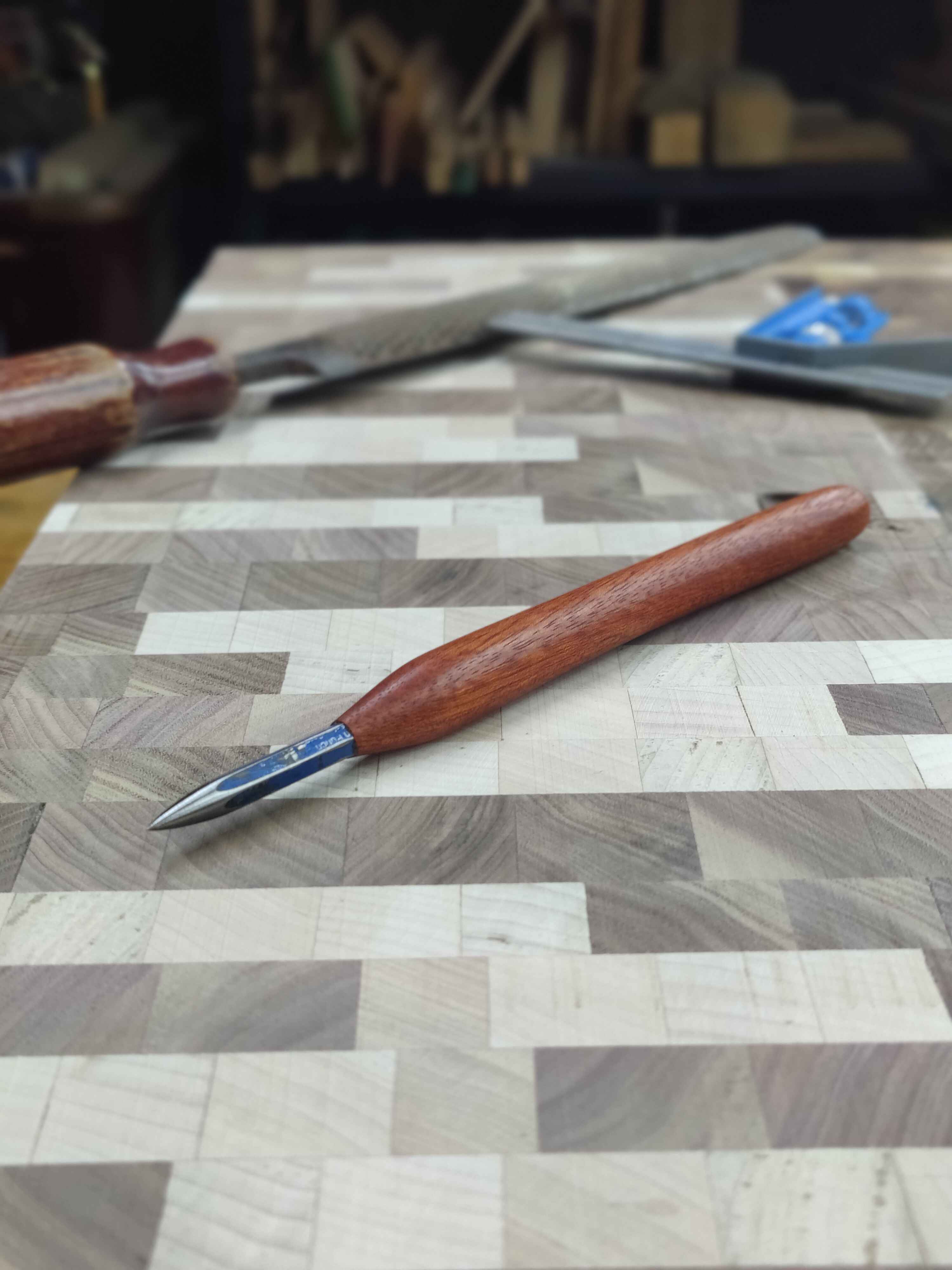 Reclaimed Marking Awl — Paduk Handle