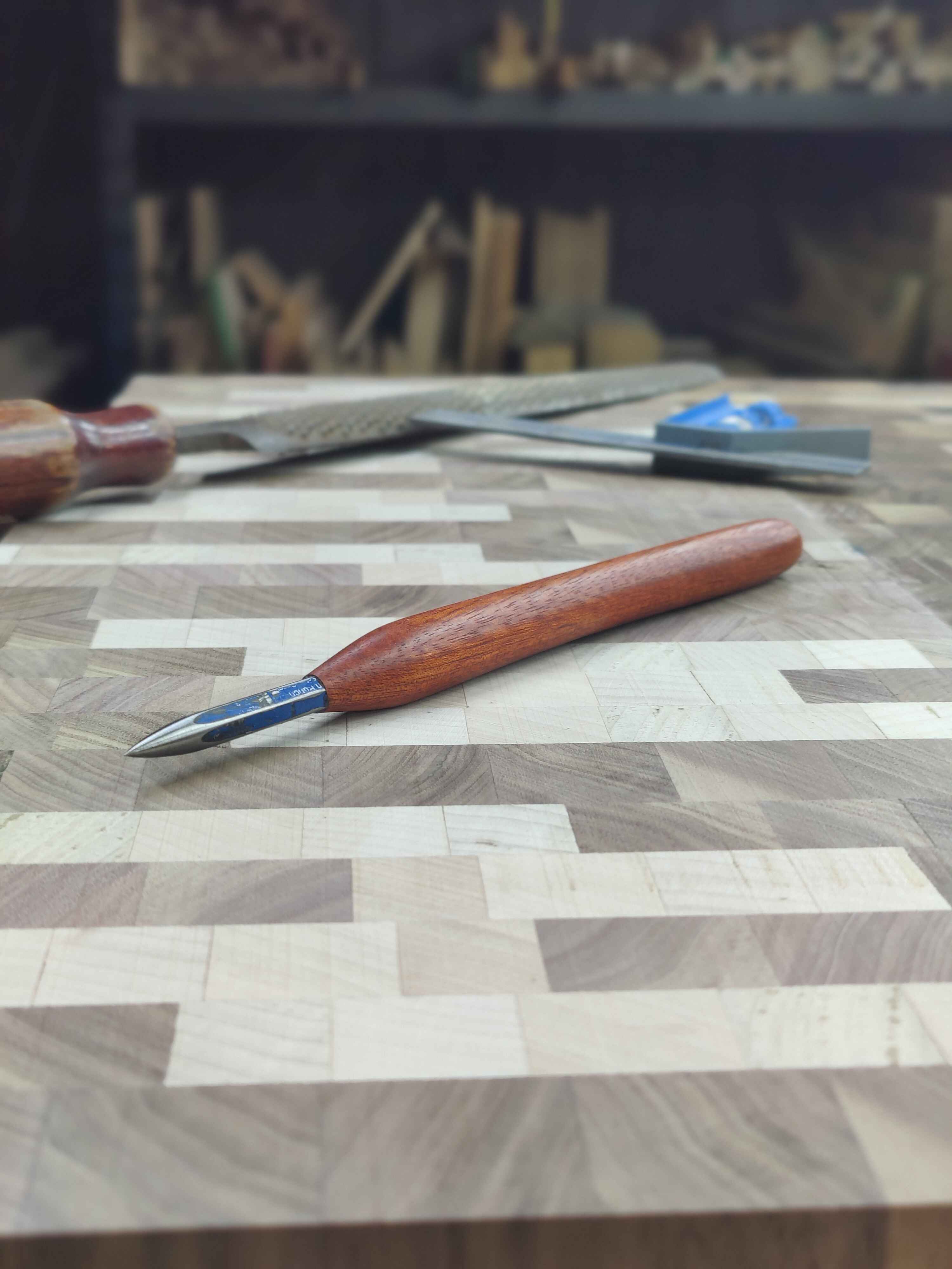 Reclaimed Marking Awl — Paduk Handle
