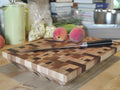 Reclaimed End Grain Cutting Board — Maple & Walnut